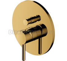 Смеситель Omnires Y Y1235GL для ванны, скрытого монтажа, круг, золото