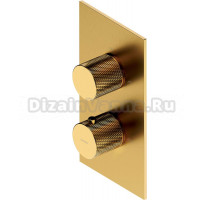 Термостат Omnires Contour CT8036GLB C ВНУТРЕННЕЙ ЧАСТЬЮ, для душа, золото