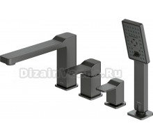 Смеситель Omnires Slide SL7732GR на борт ванны, графит