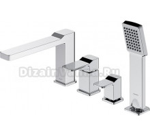 Смеситель Omnires Slide SL7732CR на борт ванны, хром