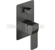 Смеситель Omnires Slide SL7735GR С ВНУТРЕННЕЙ ЧАСТЬЮ, для ванны с душем, графит