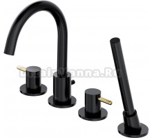 Смеситель Omnires Y Y1232BLGL на борт ванны, чёрный-золото