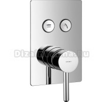 Смеситель Omnires Y Goclick Y1235GCPROCR C ВНУТРЕННЕЙ ЧАСТЬЮ, для душа, хром