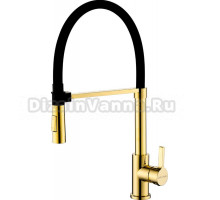 Смеситель Paulmark Halt Ha214021-G для кухонной мойки, золото