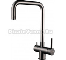 Смеситель Paulmark Wetter We213030-GM для кухонной мойки, вороненая сталь