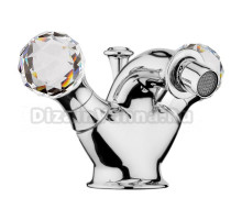 Смеситель для биде Webert Karenina KA710102015 c донным клапаном, хром, ручки Swarovski