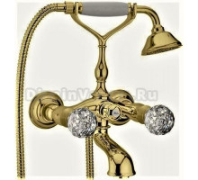Смеситель для ванны и душа Webert Karenina KA720201065 бронза, ручки Swarovski