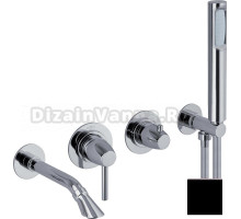 Смеситель Webert Opera Moderna OE860312560 для ванны, встраиваемый, на 4 отверстия, черный матовый