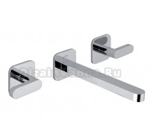 Смеситель Webert Living LV750404015 для раковины настенный, излив 16 см, хром