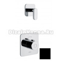 Смеситель Webert Living LV971302560 для душа, термостатический, встраиваемый, на 1 поток, черный матовый