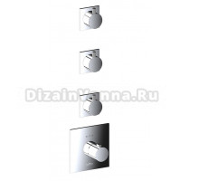 Смеситель Webert Elio El971502015 для душа, термостатический, встраиваемый, на 3 потока, хром