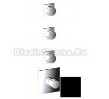 Смеситель Webert Elio El971502560 для душа, термостатический, встраиваемый, на 3 потока, черный матовый