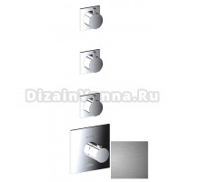 Смеситель Webert Elio El971502015 для душа, термостатический, встраиваемый, на 3 потока, нержавеющая сталь