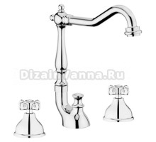 Смеситель Webert Ottocento OT750202015 для раковины, на 3 отверстия, хром