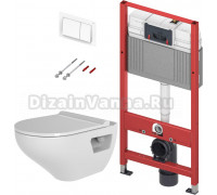 Комплект Система инсталляции для унитазов TECE Base NEW с кнопкой смыва + Унитаз подвесной Bien Ion безободковый