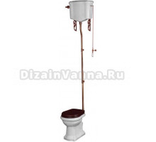 Унитаз Migliore Bella ML.BLL-25.112.BI, высокий бачок ML.BLL-25.128.BI, фурнитура хром