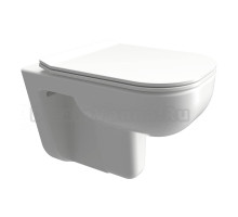 Унитаз Omnires Denver DENVERMWBP 34.8 x 54.5 x 37.6 см подвесной, безободковый, ультратонкое сиденье Soft Close