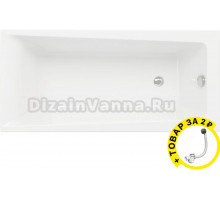 Акриловая ванна Cersanit Lorena 150 ультра белый + слив-перелив