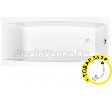 Акриловая ванна Cersanit Virgo 170 см ультра белая + слив-перелив