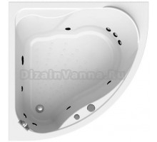 Акриловая ванна Radomir Vannesa Massage Альтея 125х125, с гидромассажем, каркасом и экраном, баланс