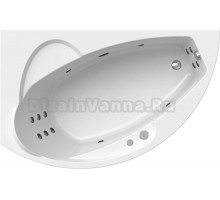 Акриловая ванна Radomir Vannesa Massage Варна 165х105, с гидромассажем, каркасом и экраном, актив, L