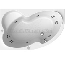 Акриловая ванна Radomir Vannesa Massage Ирма 160х105, с каркасом и экраном, баланс, L