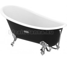 Чугунная ванна Roca Carmen anti-slip 234250002 160х80 + ножки, черная