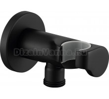 Шланговое подключение Elghansa Shower Hose Outlet WS-6K-Black с держателем для душа